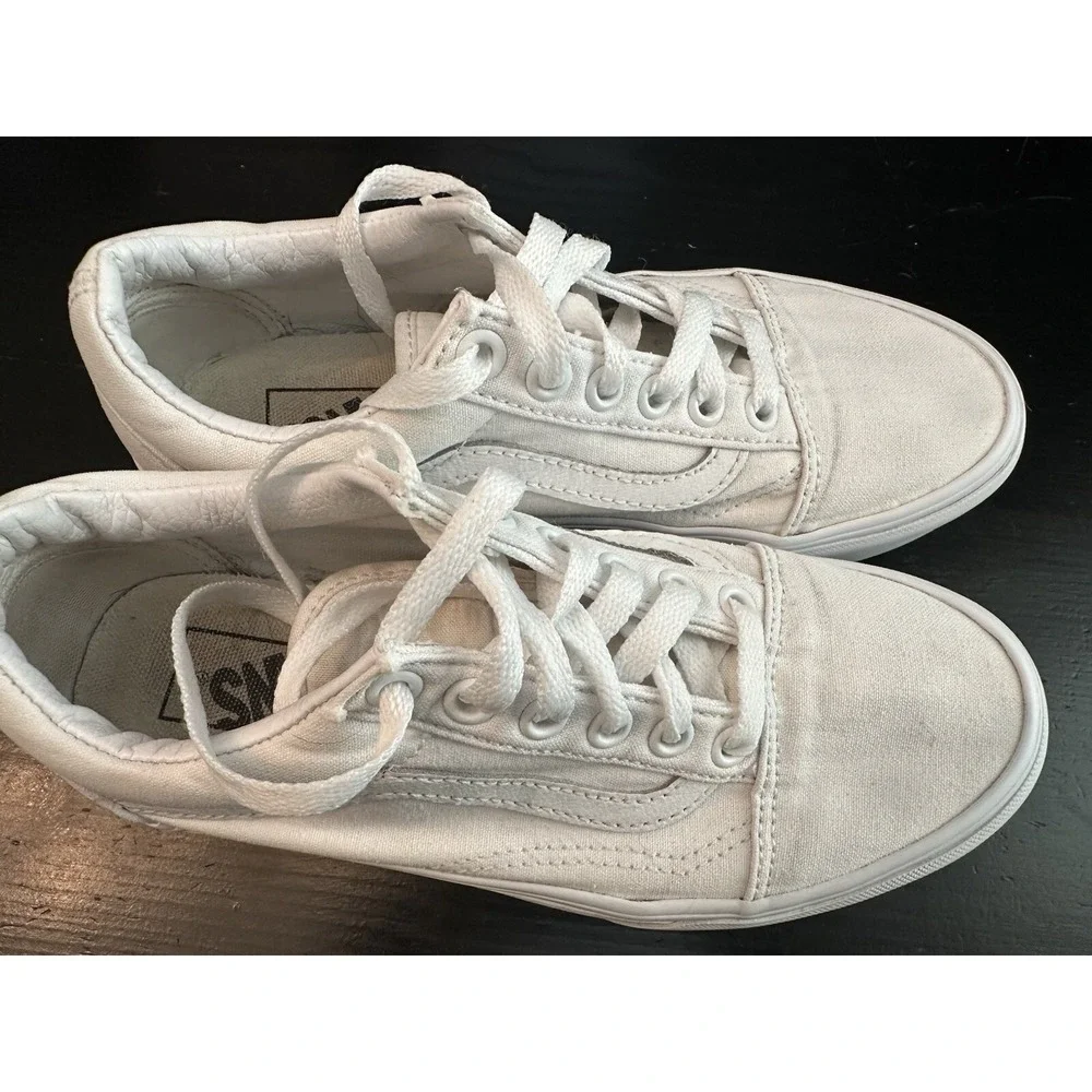 Women's Vans White‎ Platforms Size 6